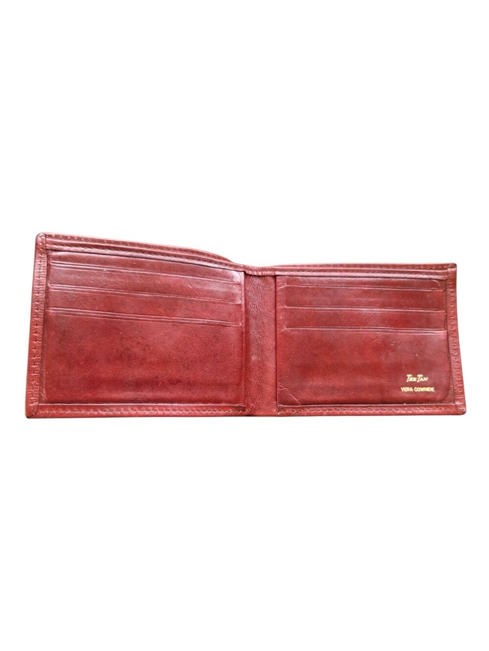 Vintage Tex Tan Genuine Vera Cowhide Leather Bifold Wallet Brown Made in USA